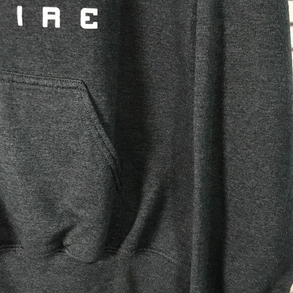 Gildan Gray Inspire Activewear Long Sleeve Hoodie Sweatshirt M - Picture 8 of 8